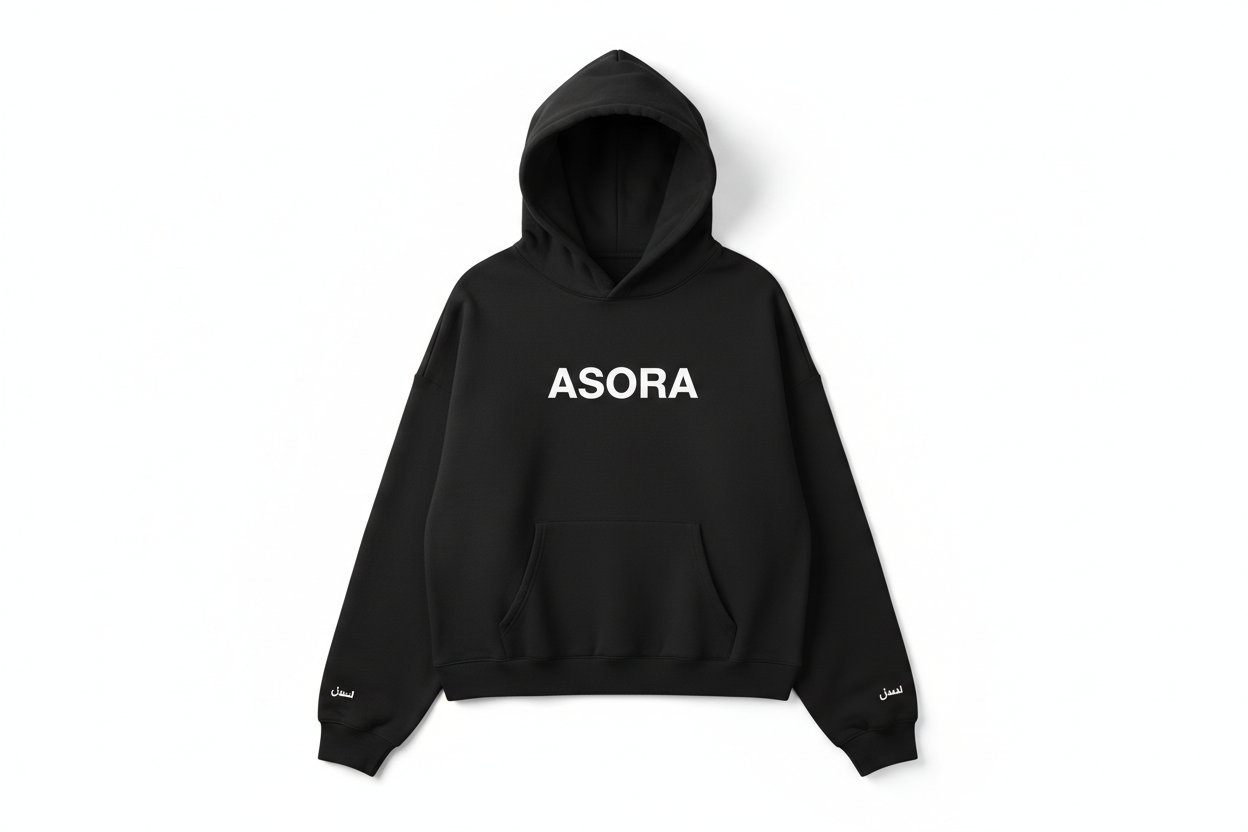 perfect now the hoodie should be very slightly cropped and oversized